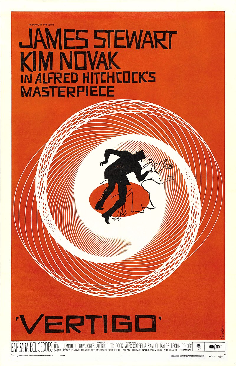 Vertigo movie poster red spiral