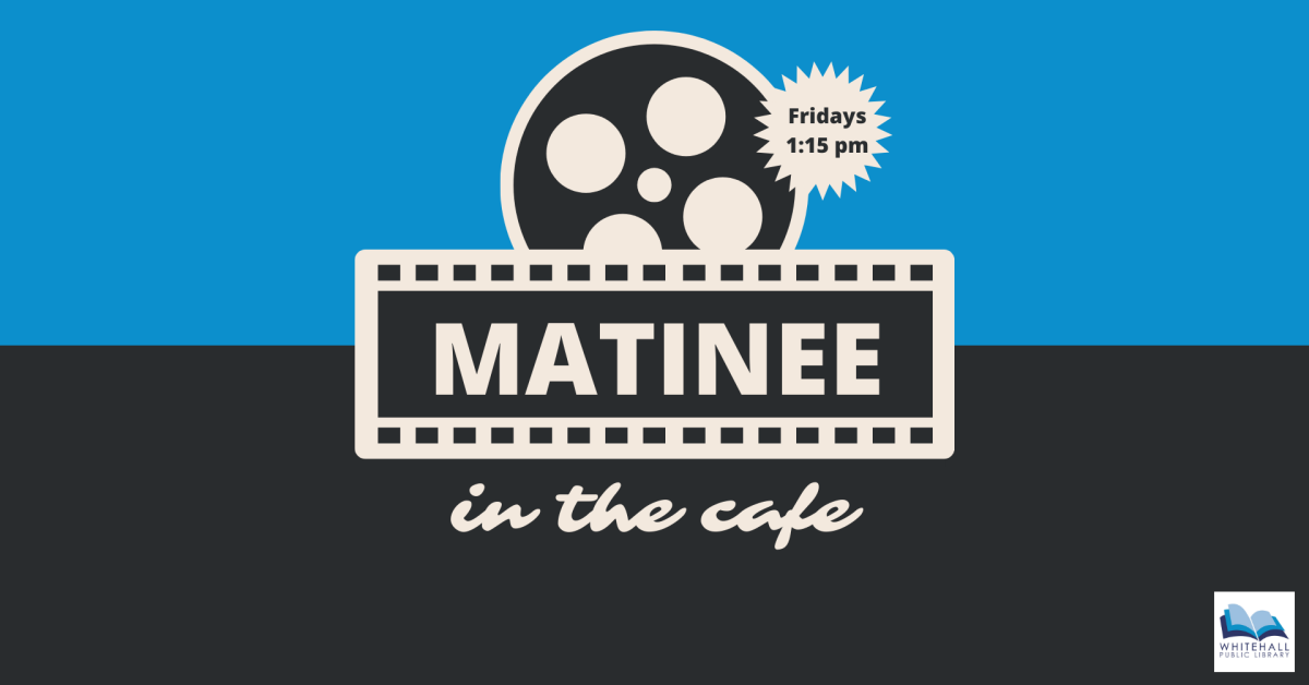 Film reel with the text "Matinee in the Cafe"