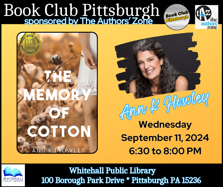 Book Club Pittsburgh: Ann Howley's The Memory of Cotton