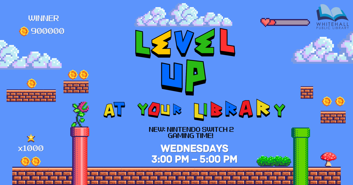 Pixelated background of a sky and a brick path with coins floating in the air